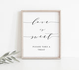 Love is Sweet Editable Sign Template | Love is Sweet Please Take a Treat