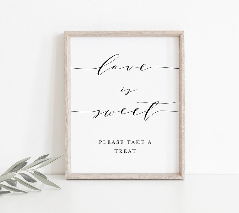 Love is Sweet Editable Sign Template | Love is Sweet Please Take a Treat 