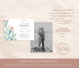 Fiesta Bridal Shower Editable Invitation Template | Southwestern Shower Invite