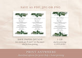 Tropical Wedding Menu Template | Palm Leaf Menu Card