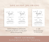 Editable Elopement Party Invite Template | Minimal Calligraphy