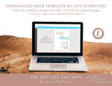 Minimal Wedding Invitation Suite Template | Minimalist Wedding Invite