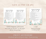 Fiesta Bridal Trivia Editable Game | Succulent Desert Cactus, Customizable Self-Editing Template
