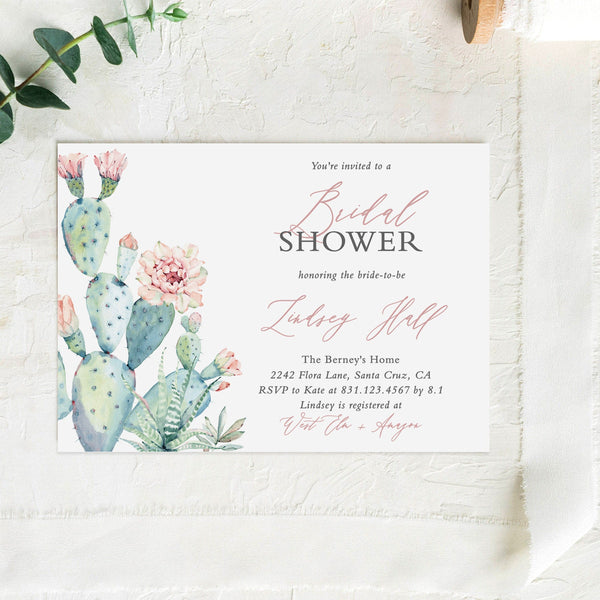 Fiesta Bridal Shower Editable Invitation Template | Southwestern Shower Invite 