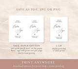 Editable Custom Wedding Sign Template | Minimal Wedding Sign