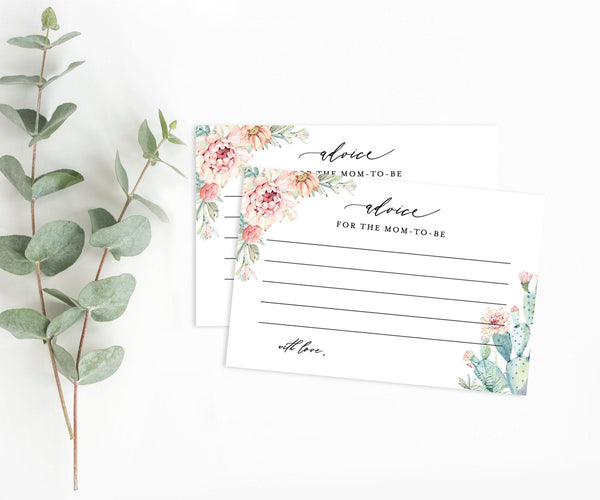 Editable Advice Card Template | Well Wishes for Bride & Groom 