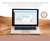 Editable Advice Card Template | Well Wishes for Bride & Groom