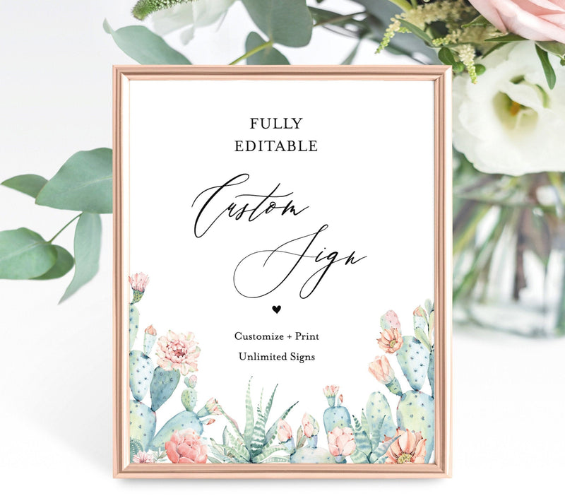 succulent garden sign Cactus + Succulent Custom Signs