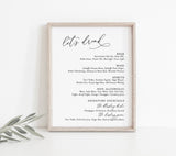Editable Wedding Bar Sign Template | Wedding Signature Drinks Sign
