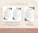 Tropical Bridal Trivia Editable Template | How Well Do You Know the Bride-to-Be Game