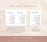 Editable Wedding Bar Sign Template | Wedding Signature Drinks Sign