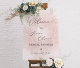 Blush Welcome Sign Editable Template | Blush Bridal Shower Welcome Poster
