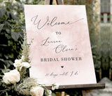 Blush Welcome Sign Editable Template | Blush Bridal Shower Welcome Poster