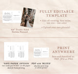 Holiday Photo Postcard Editable Template | Christmas Thank You Wedding Card