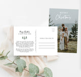 Christmas Postcard Editable Template | Editable Photo Christmas Card