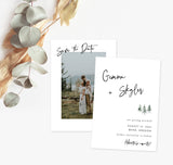 Editable Photo Save the Date Template | Rustic Save the Date Template 