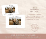 Editable Photo Save the Date Template | Minimalist Save the Date Template