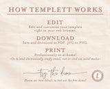 Editable Reception Party Invite Template | Tropical Watercolor Green Leaves
