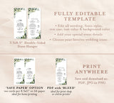 Greenery Door Hanger Wedding Sign | Editable Template