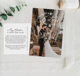 Holiday Photo Postcard Editable Template | Christmas Thank You Wedding Card
