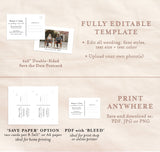 Photo Save the Date Postcard Template | Save the Date with Pictures Template