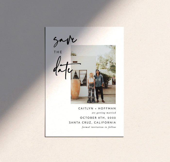 Photo Save the Date Invite | Minimalist Save the Date Template