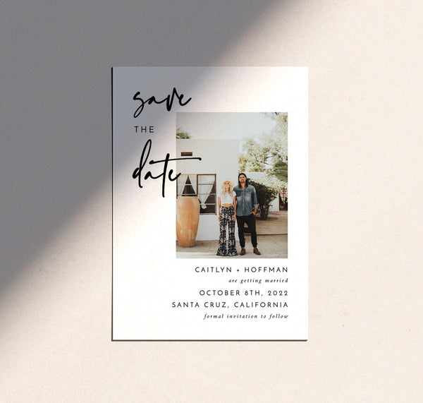 Photo Save the Date Invite | Minimalist Save the Date Template 