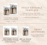 Photo Thank You Card Editable Template | Minimalist Wedding Thank You Card