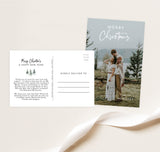 Christmas Postcard Editable Template | Editable Photo Christmas Card