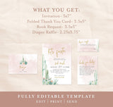 Editable Baby Shower Invitation Template Bundle | Fiesta Baby Shower
