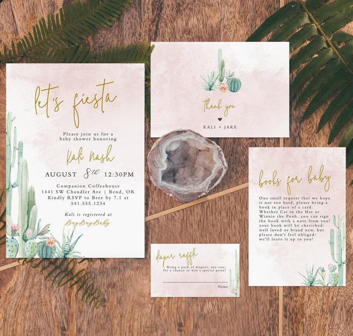 Editable Baby Shower Invitation Template Bundle | Fiesta Baby Shower