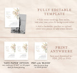 Boho Chic Reception Party Invitation Editable Template | Watercolor Dried Flowers