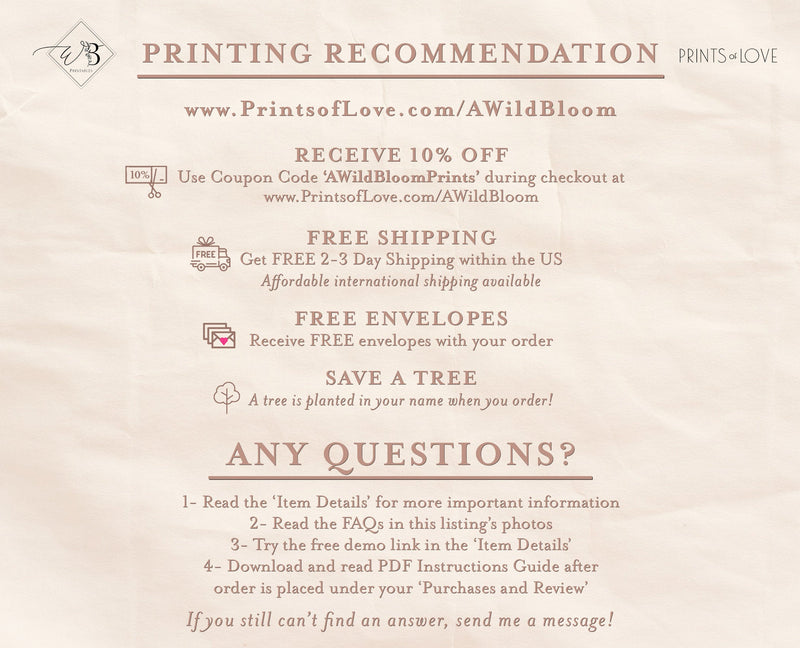 Minimal Wedding Program Template | Printable Order of Service 