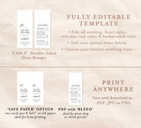 Wedding Welcome Letter & Itinerary Template | Modern Minimalist Wedding Itinerary