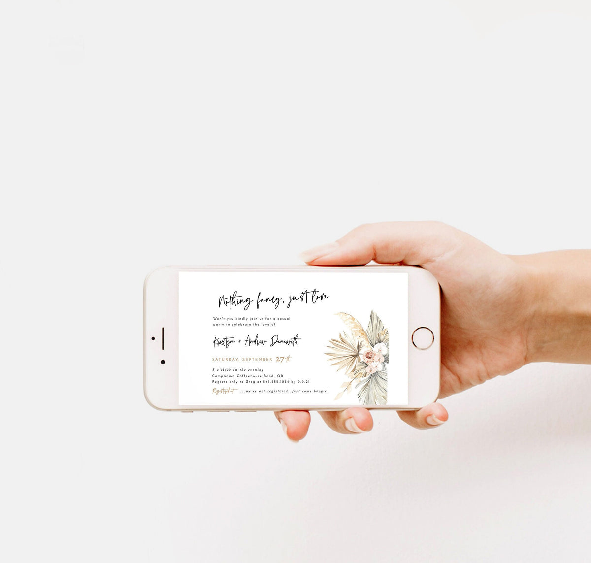 Editable Reception Invitation Template | Nothing Fancy, Just Love Invite