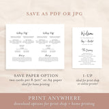 Minimal Wedding Program Template | Printable Order of Service