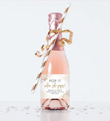 Pop When She Pops Label | Mini Champagne Bottle Label Template