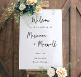 Minimalist Wedding Welcome Sign Template | Editable Welcome Sign 
