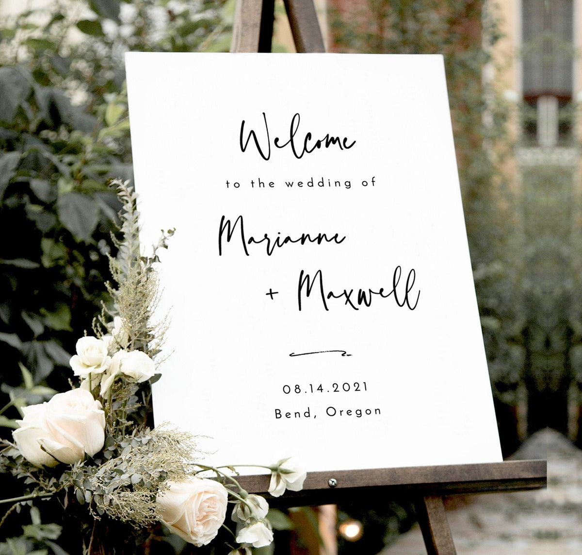 Minimalist Wedding Welcome Sign Template | Editable Welcome Sign