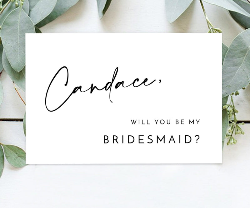 Will You Be My Bridesmaid Card | Classic Bridesmaid Proposal 