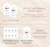 Let Love Grow Favor Tag Template | Editable Favor Tag