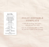 Wedding Party Timeline | Electronic Itinerary