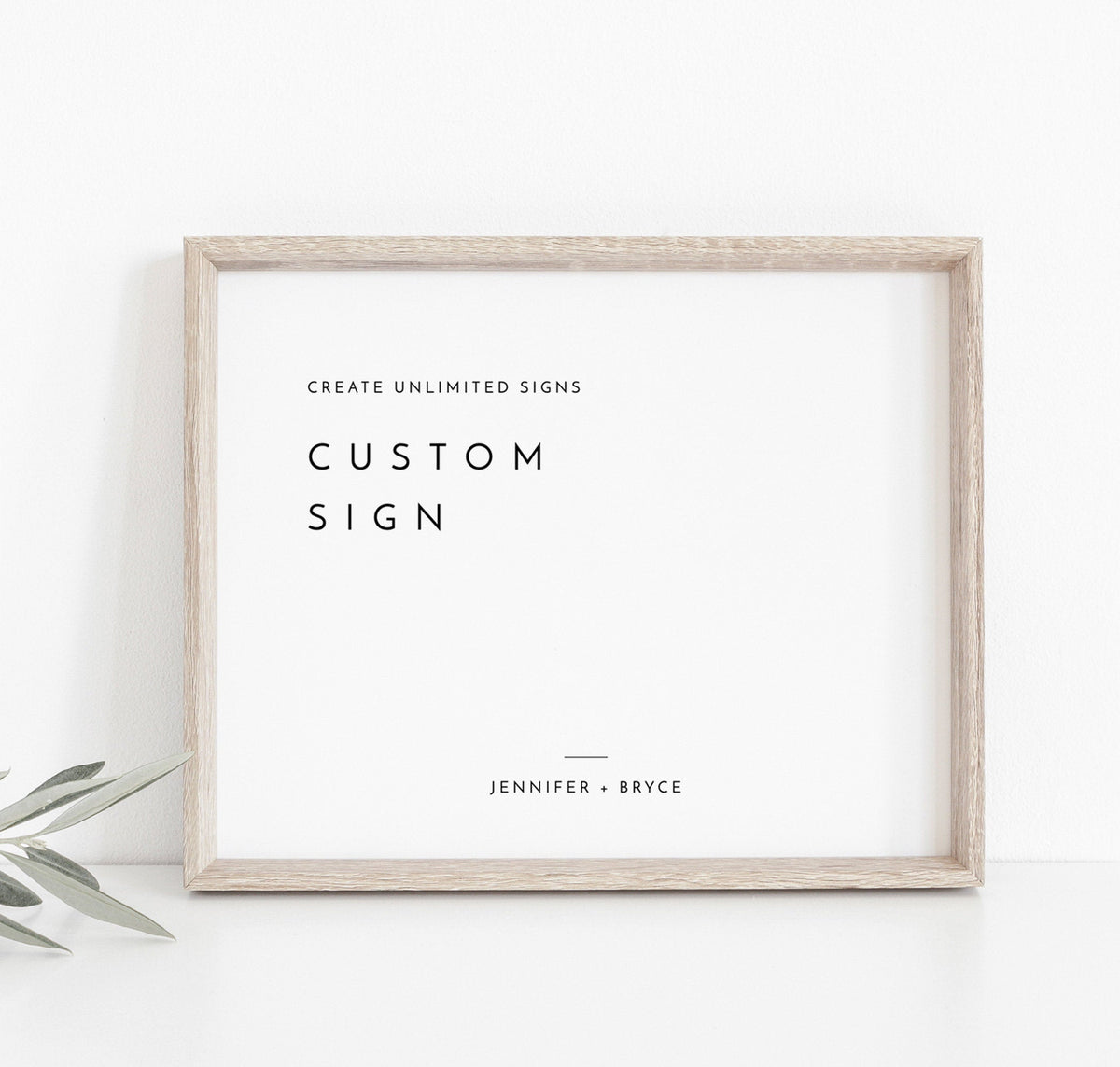 Minimalist Wedding Sign Template | Customizable Wedding Signage