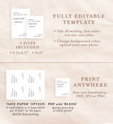 Minimalist Wine Bottle Label Template | Modern Wedding Wine Label