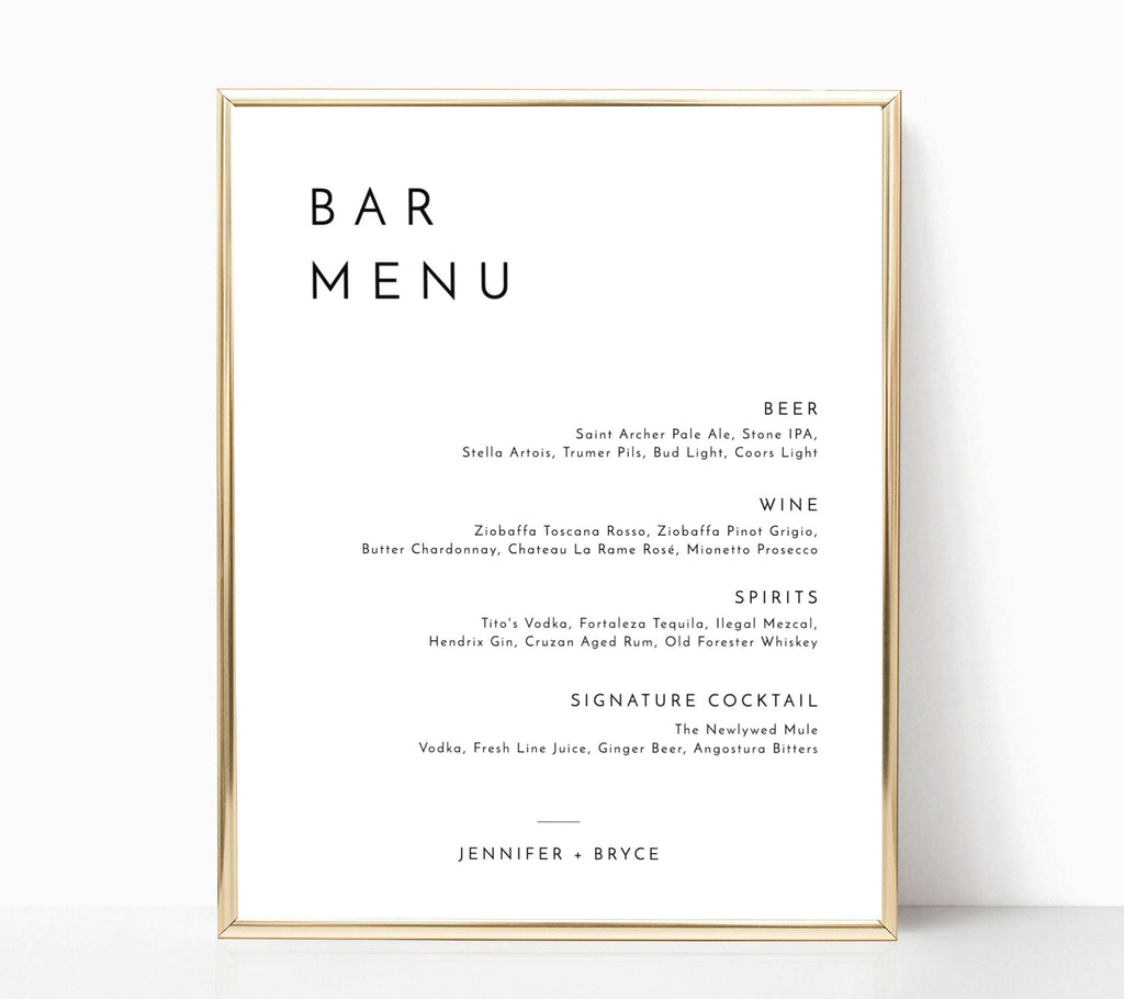 minimalist-drink-menu-template-printable-cocktail-menu-wild-bloom-design-studio for Free Printable Drink Menu Template Minimalist Drink Menu Template | Printable Cocktail Menu – Wild Bloom Design Studio for Free Printable Drink Menu Template