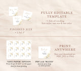 Pampas Grass Favor Tag Template | Pampas Grass Wedding Shower Favor Tags