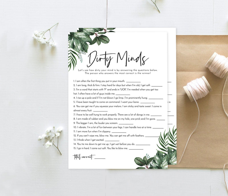 Dirty Minds Bachelorette Game | Dirty Bachelorette Party Game – Wild Bloom Design Studio dirty-minds-bachelorette-game-dirty-bachelorette-party-game-wild-bloom-design-studio