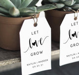 Let Love Grow Favor Tag Template | Editable Favor Tag