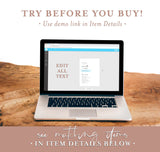 Minimalist Wedding Program Template | Printable Order of Service
