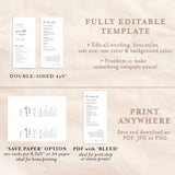 Minimalist Wedding Program Template | Printable Order of Service